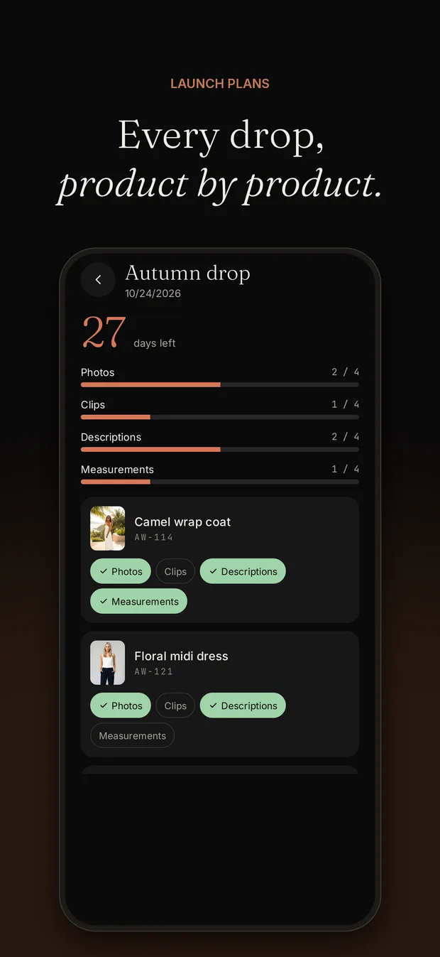 The app: the launch plan on the phone