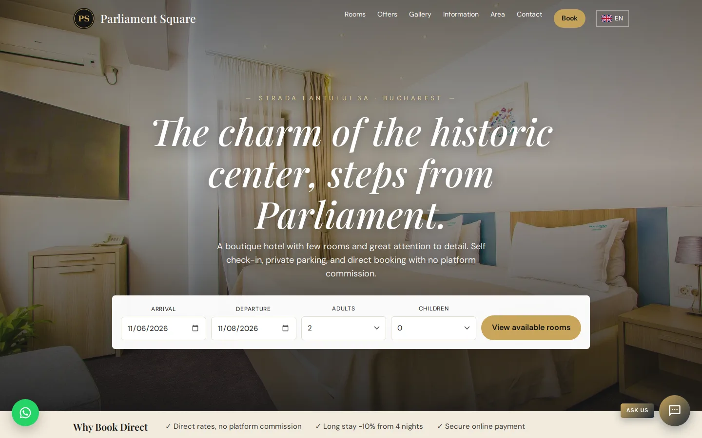 Parliament Square: un hotel boutique a pochi passi dal Parlamento, in 9 lingue