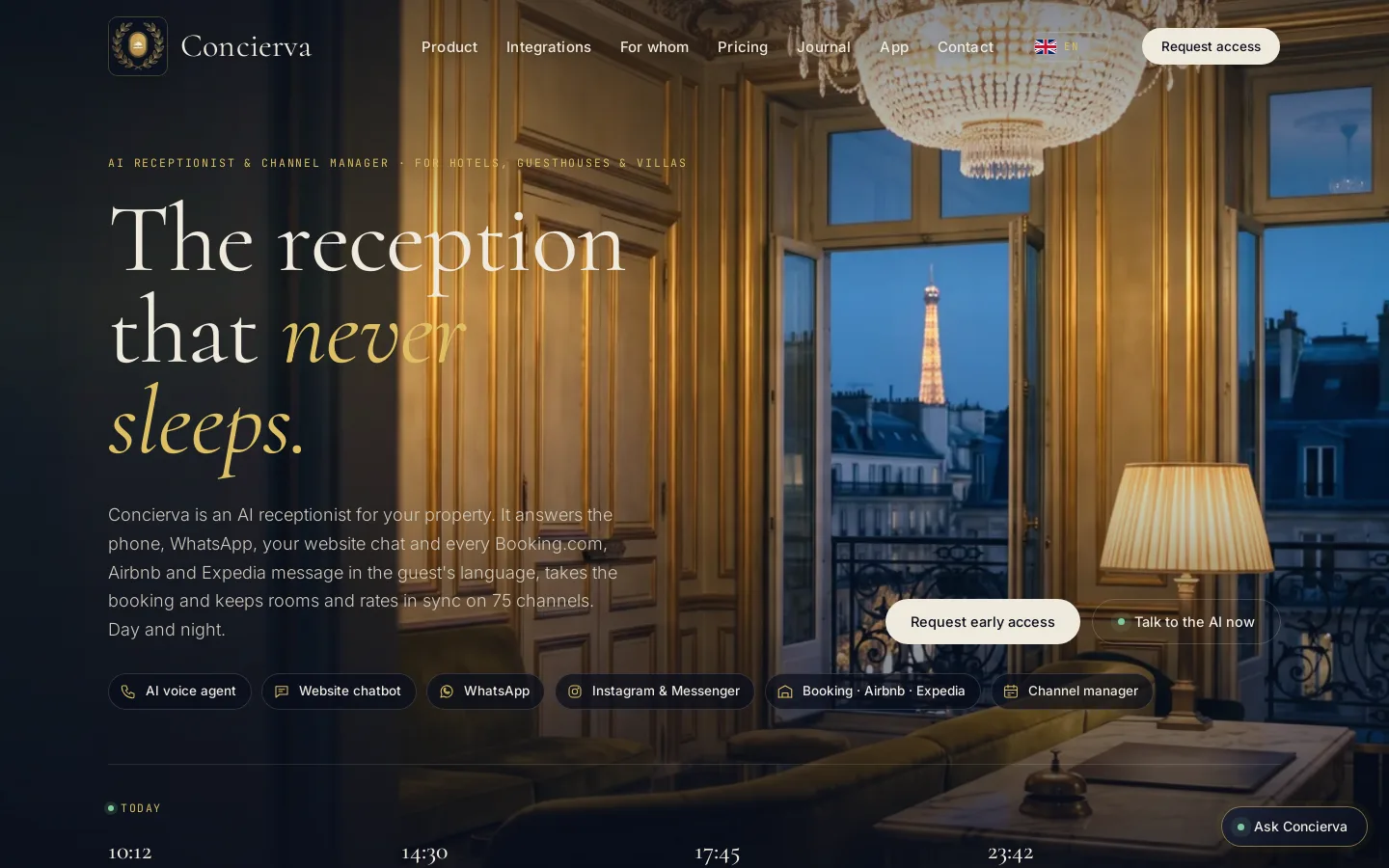 concierva.com: die Rezeption, die niemals schläft